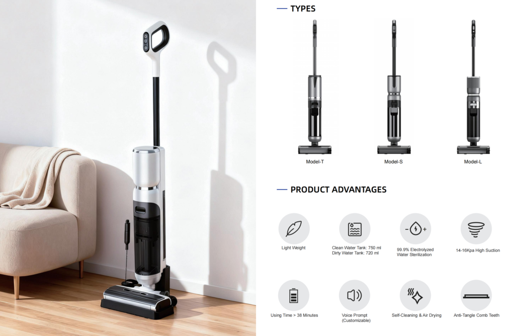 Wet Dry Vacuum Cleaner Electrolyzed Water Sterilization